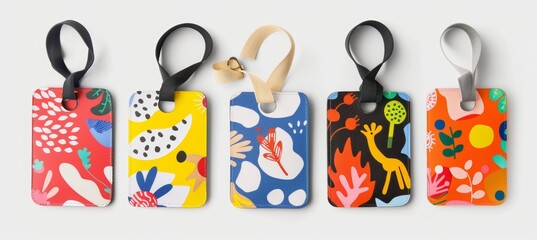 Colorful and Playful Luggage Tags with Fun Designs for Travel and Adventure