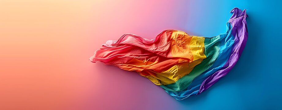 A celebratory image supporting LGBT rights, with vibrant, inclusive colors and a balanced design. The composition allows for plenty of copy space for positive messages and campaign information.