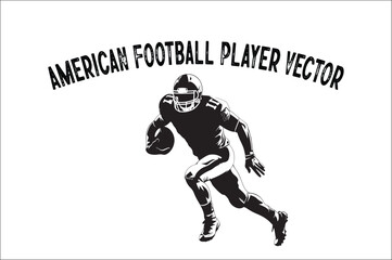 American Football Players Silhouettes vector. American football Player vector  silhouette.