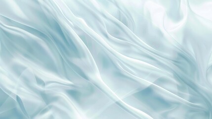 Fototapeta premium Wavy blue fabric with a smooth, soft texture