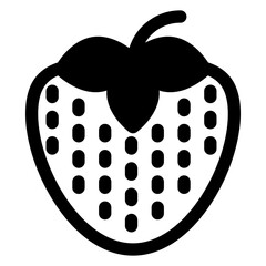 strawberry  glyph  icon vector illustration isolated on white background