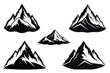 mountain, silhouette, blue, rocky, illustration, vector, design, sign, symbol, outdoor, bundle, Pro, Vector, SVG, clipart, logo, icon, graphic, art, nature, peak, summit, ridge, trail, adventure, trav
