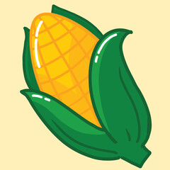 illustration of an orange and green leaves