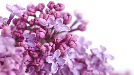 Studio Shot of Lilac Colored Colhicum Flowers Isolated on White Background Large Depth of Field DOF Macro : Generative AI