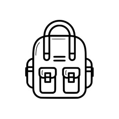 Obraz premium backpack icon, backpack svg, backpack png, backpack vector, suitcase icon, travel icon, vacation icon, baggage icon, bag icon, business icon, tourism icon, luggage icon, holiday icon, summer icon, tra