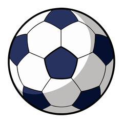 Obraz premium Classic black and white soccer ball illustration, ideal for sports-related designs, websites, and educational materials.