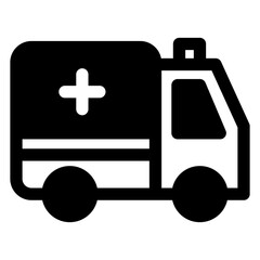 ambulance  glyph i icon vector illustration isolated on white background