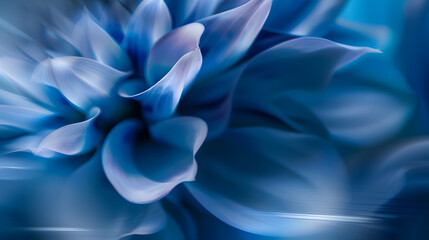 Obraz premium Abstract blurred dark blue flower abstract background : Generative AI