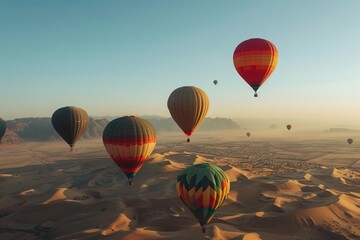Naklejka premium hot air balloons