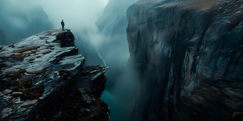 Close to the Edge. Concept Adventure Thrills, Daredevil Feats, Risky Challenges, Heart-Racing Moments