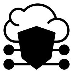 cloud glyph  icon vector illustration isolated on white background