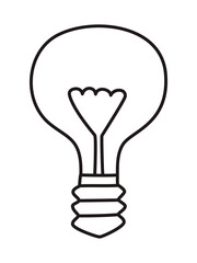 Doodle Economic Light Bulb icon. Png clipart isolated on transparent background