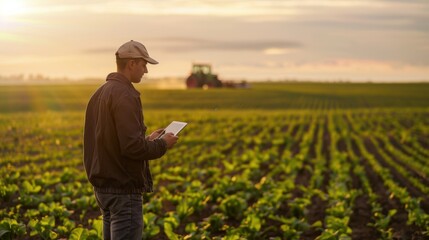 The farmer with a tablet