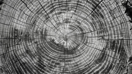 Tree trunk cross section growth rings, created with generative AI technology