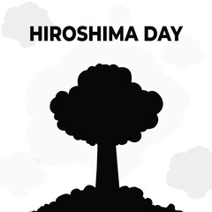 A Vector of Hiroshima Day 6 august concept Illustration Design