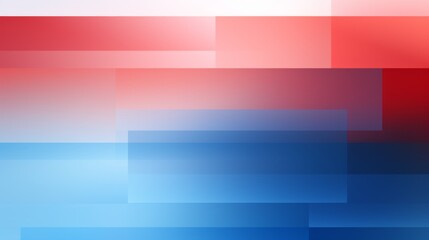 Fototapeta premium This image features a mosaic of geometric shapes blending red and blue shades, creating a vibrant and modern abstract pattern