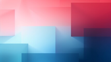 A vivid geometric background with an abstract overlapping squares design in shades of red and blue