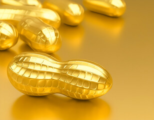 Naklejka premium Golden peanuts