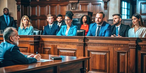 Judge and Lawyer in Courtroom: Legal Professionals Administering Justice