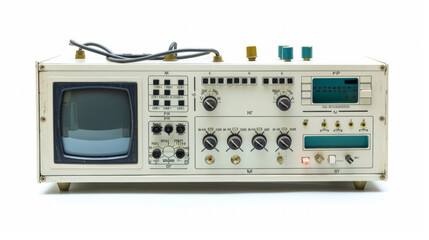 Fototapeta premium RF Signal Generator: Generates radio frequency signals for testing avionics equipment isolated on white background