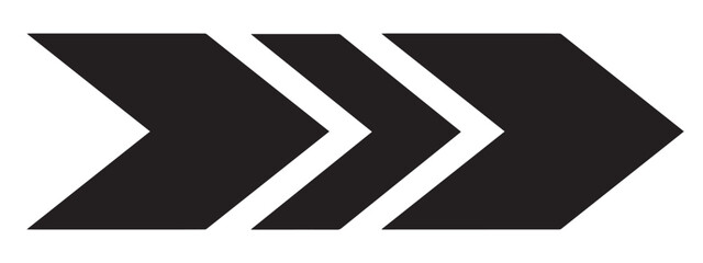 Fast Forward Arrow. Move forward arrow vector. Dynamic moving arrow symbol. Arrow dynamic elements.