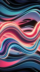 Abstract liquid wavy shapes futuristic banner wallpaper