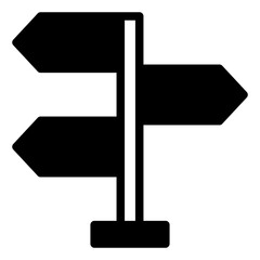 direction board  glyph  icon vector illustration isolated on white background