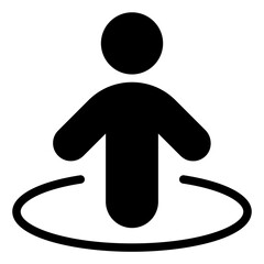 current location  glyph  icon vector illustration isolated on white background