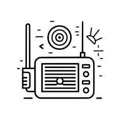 Radio icon, technology icon, communication icon, music icon, broadcast icon, microphone icon, speaker icon, web icon, website icon, mobile icon, business icon, internet icon, media icon, network icon,
