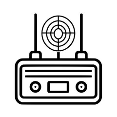 Radio icon, technology icon, communication icon, music icon, broadcast icon, microphone icon, speaker icon, web icon, website icon, mobile icon, business icon, internet icon, media icon, network icon,