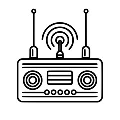 Radio icon, technology icon, communication icon, music icon, broadcast icon, microphone icon, speaker icon, web icon, website icon, mobile icon, business icon, internet icon, media icon, network icon,
