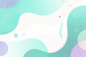 Abstract Pastel Background with Shapes and Curves