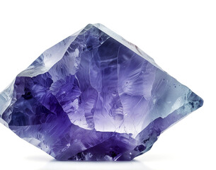 Fototapeta premium Fluorite crystal, isolated on white background