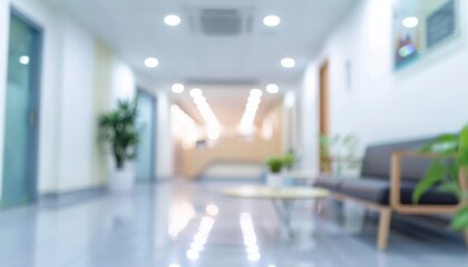 Modern Hospital Interior Background Generative AI