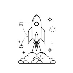 Obraz premium Rocket SVG, Rocket PNG, Rocket Clipart, Rocket SVG Cut Files for Cricut, Rocket Ship Svg, Spaceship Svg, Space Shuttle Svg, Rocket dxf, Rocket png, Rocket eps, Rocket vector, Rocket cut files, Spacesh