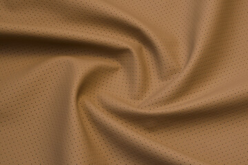 beige artificial leather with waves and folds on PVC base