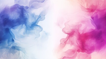 Delicate abstract art featuring soft blues and pinks resembling smoke patterns or soft floral elements