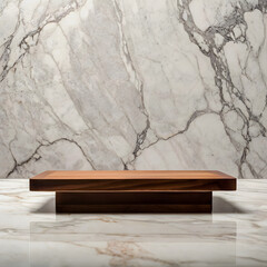Kitchen podium food product stand table Background 
