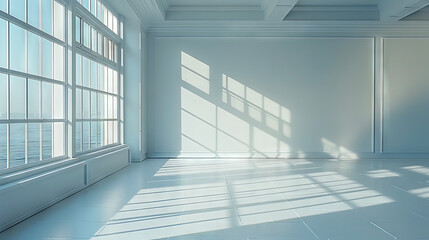 Obraz premium White empty room generated by AI