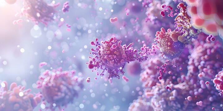 Illustration of Skin Mast Cells Releasing Histamines in Allergic Reactions. Concept Biology, Histamine, Allergic Reactions, Skin, Mast Cells