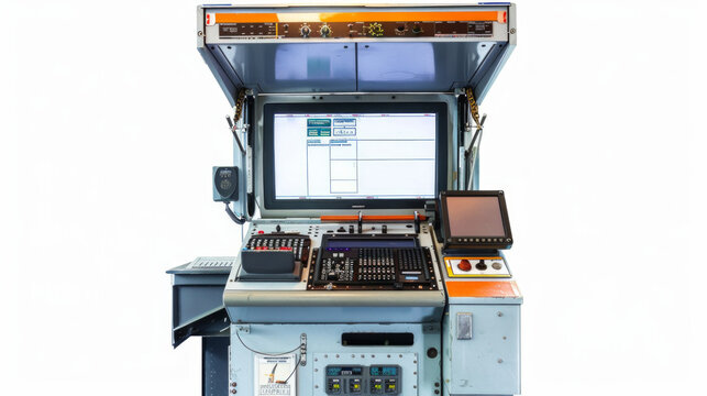 TCAS Tester: Tests and calibrates Traffic Collision Avoidance Systems (TCAS) for aircraft isolated on white background
