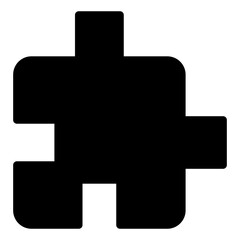 puzzle  glyph  icon vector illustration isolated on white background