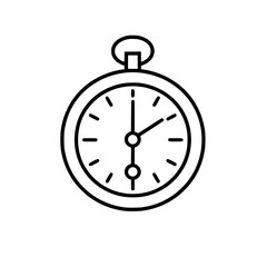 Pocket Watch  icon, Pocket Watch PNG, Pocket Watch SVG, Vintage Pocket Watch vector, Vintage Pocket Watch cut files, Vintage Pocket Watch Silhouette, Stopwatch SVG, Svg files for Cricut, Clock clipart