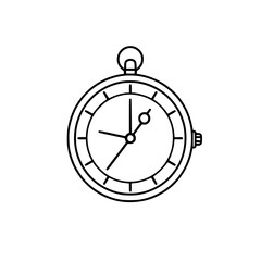 Pocket Watch  icon, Pocket Watch PNG, Pocket Watch SVG, Vintage Pocket Watch vector, Vintage Pocket Watch cut files, Vintage Pocket Watch Silhouette, Stopwatch SVG, Svg files for Cricut, Clock clipart