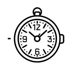 Pocket Watch  icon, Pocket Watch PNG, Pocket Watch SVG, Vintage Pocket Watch vector, Vintage Pocket Watch cut files, Vintage Pocket Watch Silhouette, Stopwatch SVG, Svg files for Cricut, Clock clipart