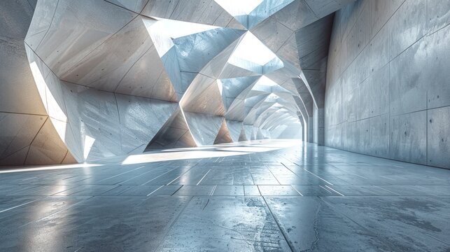 A large, empty room with white walls and floors