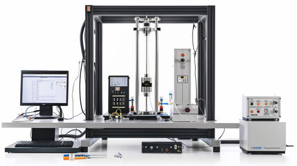 Fototapeta premium RVSM Tester: Tests and calibrates systems for Reduced Vertical Separation Minima (RVSM) compliance isolated on white background