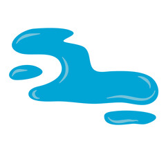 Blue Water Drop Liquid Vector Illustration 