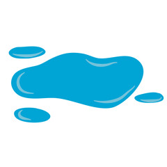 Blue Water Drop Liquid Vector Illustration 