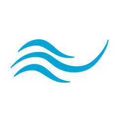 Obraz premium Water Line Symbol Wave Vector 